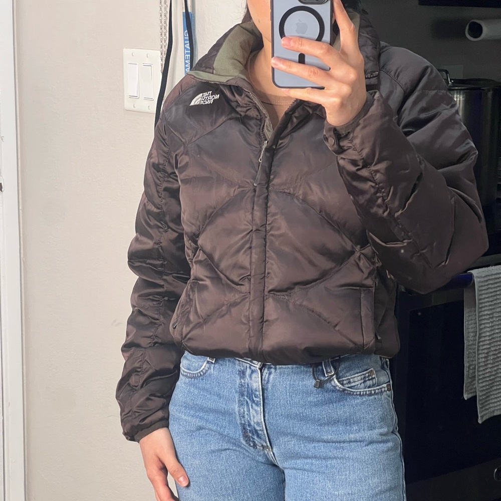 The North Face brown puffer 550 series